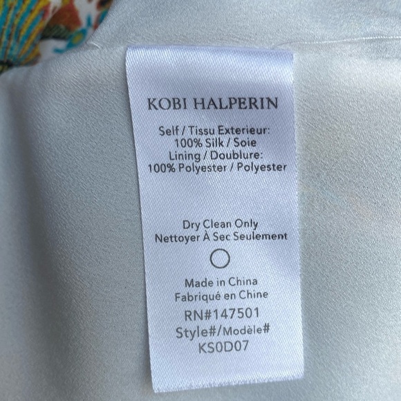 Kobi Halperin Lulu Silk Drop Waist Dress in Ivory Multicolor size XS - Picture 12 of 16